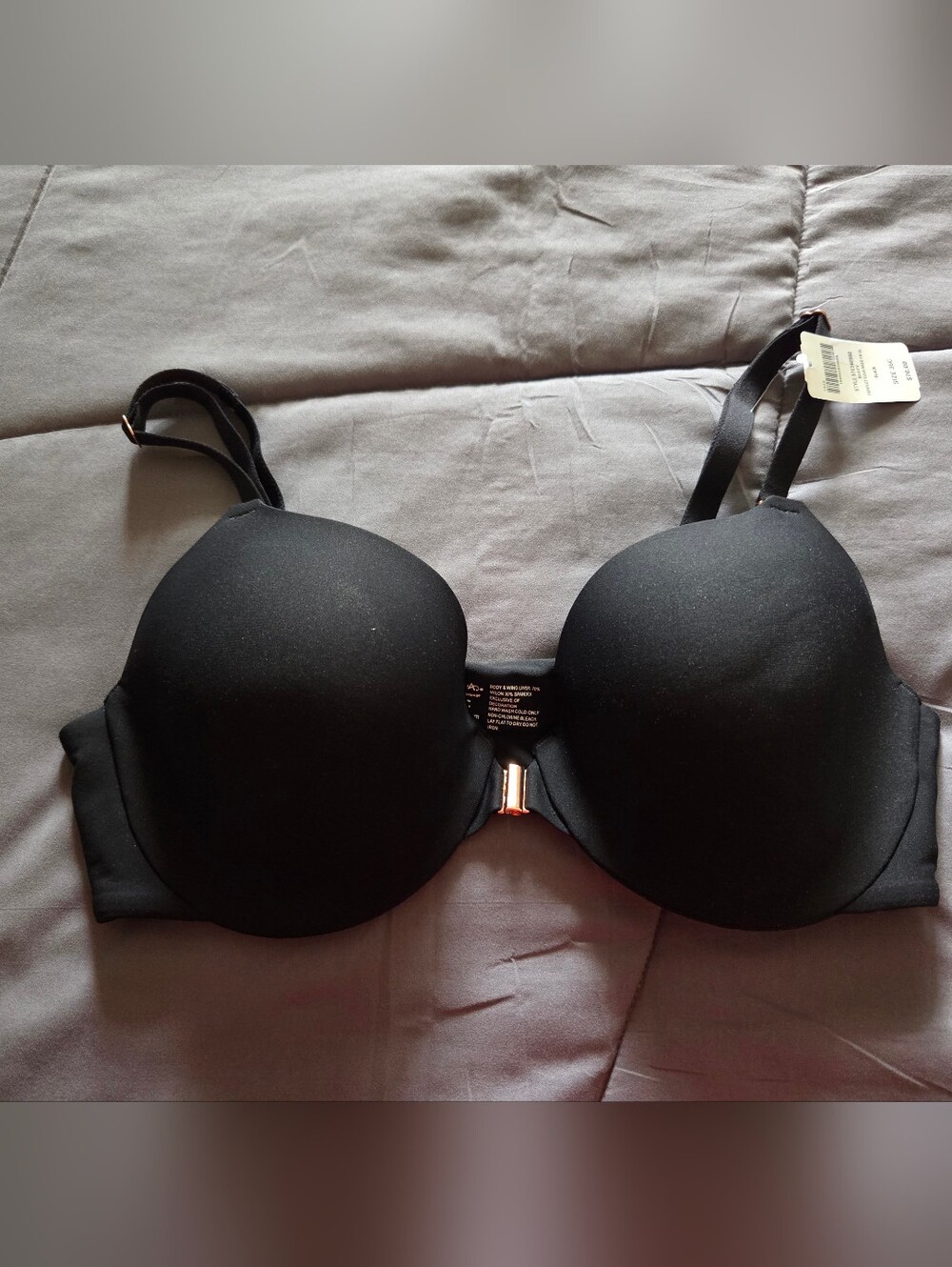 Soma Bodify Perfect Coverage Black Front-Close Bra